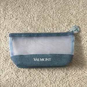 Small Valmont Denim & Mesh Cosmetic Pouch